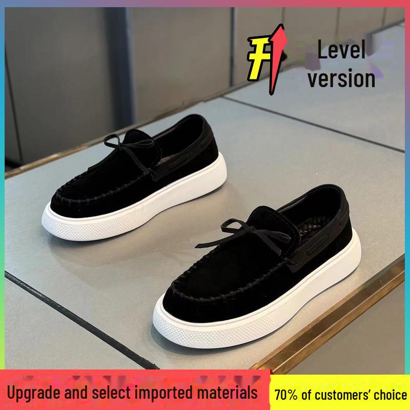 

Мужские зимние повседневные кожаные кроссовки Slip-On 2024 с толстой подошвой 43