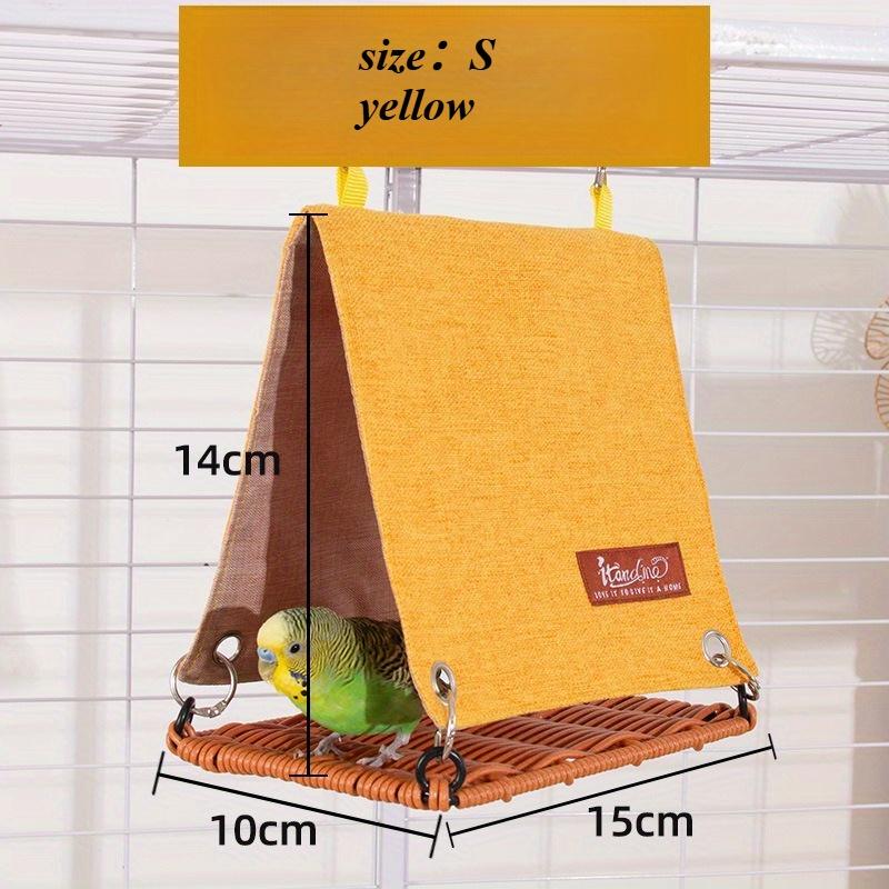 

1 шт. Гнездо для попугая, Птичий домик, Имитация ротанга, Подвесное кресло-гамак для сна попугая, Подходит для подарков друзьям и семье