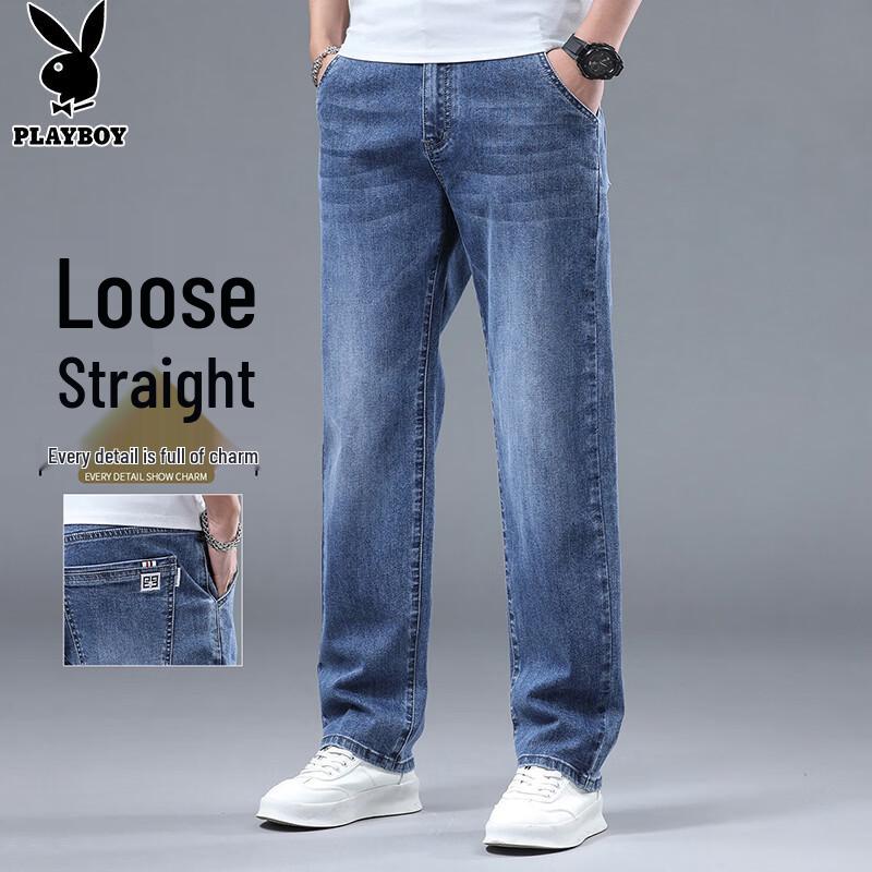 PLAYBOY Men s Straight Leg Casual Jeans 34