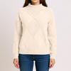 Women's Solid Color High Neck Knitted Top, Casual Commuting Loose Sweater