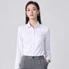 Women's 60% Cotton Long Sleeve V-Neck Professional Shirt