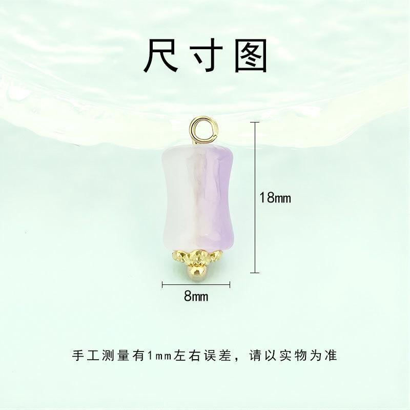 New Chinese Imitation Jade Glass Bracelet Pendant Jewelry Clothing Jewelry Hanfu Song Jin Diy Handmade Accessories Pendant