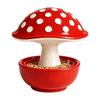 Garden Display Bird Bowl for Pet Birds, Molded Mushroom Dish with Open Bowl, Center Stem, Home Use, and Daily Use