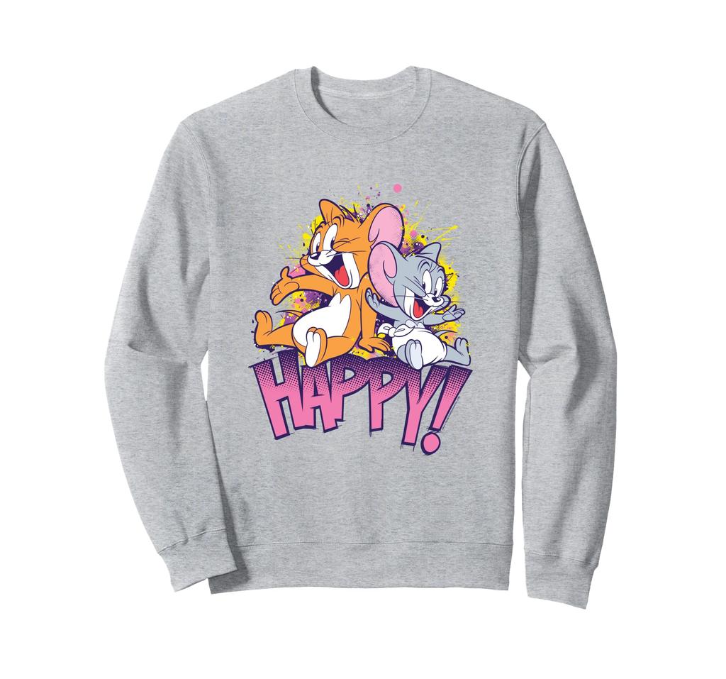 Tom and Jerry Jerry and Nibbles Happy! Sweatshirt