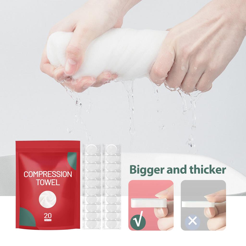 Compressed Towel For Business Trip Disposable Portable Face Wash Towel, Enlarged Cotton, Suitable For Wet And Dry Use