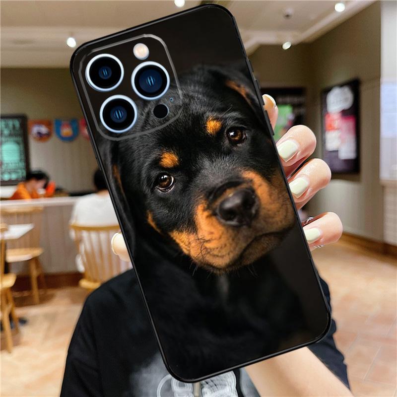 Rottweiler Dog Case For iPhone 17 16 15 14 13 12 11 Pro Max Mini Plus 16e 17 Air Bumper Cover Accessories