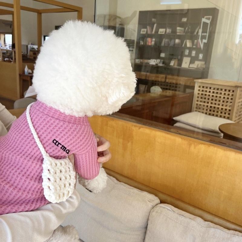 

Вафельный тонкий жилет для собак, всесезонная майка для собак, однотонная одежда для домашних животных, одежда для йорков, чихуахуа, бишонов, модные толстовки с капюшоном для щенков, одежда XS розовый