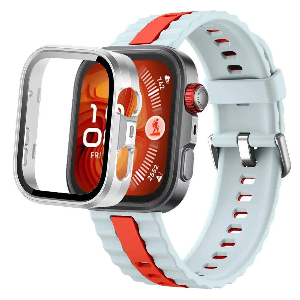 Silikonarmband+PC-Hülle für Huawei Watch Fit 4/Fit 4 Pro Intelligentes Armbandteile für Huawei Watch Fit 3 Uhr Schutzhülle