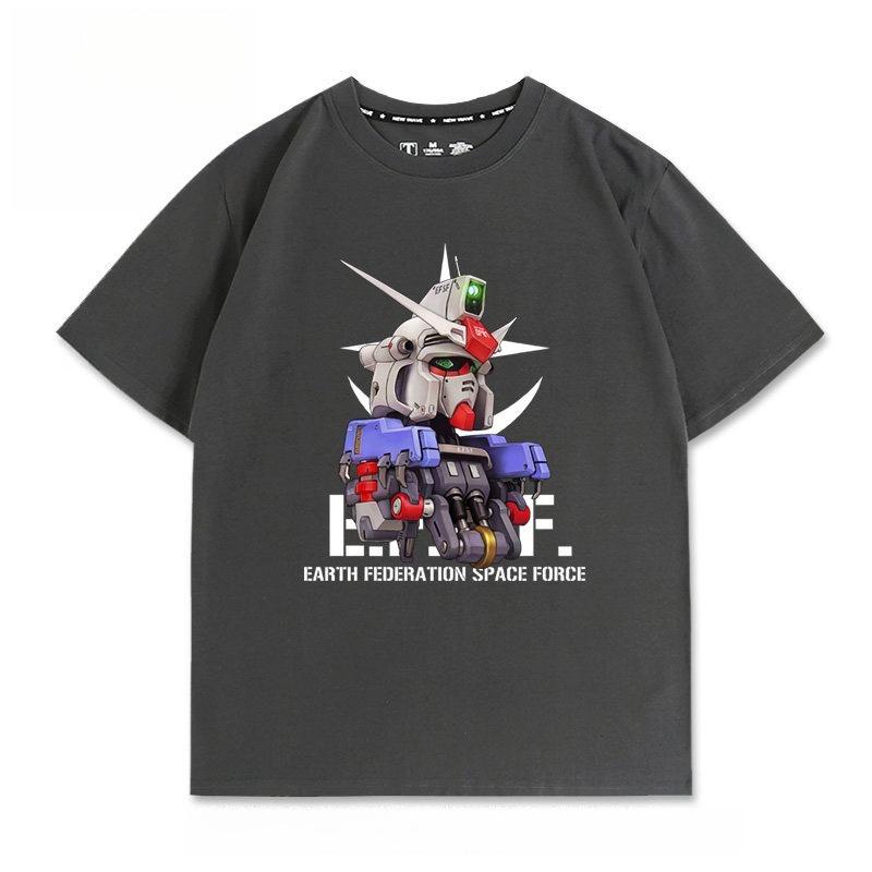 Mobile Suit Gundam Anime MSZ-006 Printed T-shirt Men's and Women's T-shirt Men's Top Sports T-shirt 2026 Summer New Tee