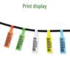 P-Type Color Self-Adhesive Cable Labels, 84x26mm & 70x24mm, Synthetic Paper for Network and Power Cords