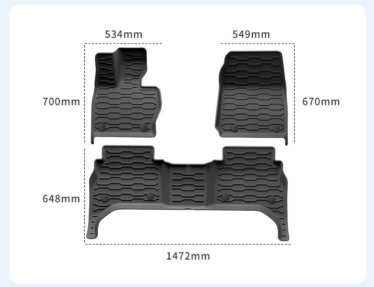 Eco-Friendly TPE Car Floor and Trunk Mats for 2023-2025 Land Rover Range Rover