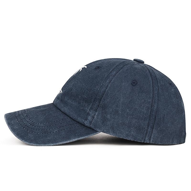 Versatile Washed Coconut Tree Baseball Cap Retro Curved Brim Cap Outdoor Fashion Sun Hat