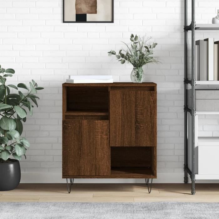 VidaXL Buffet Chêne marron 60x35x70 cm Bois d'ingénierie 831195