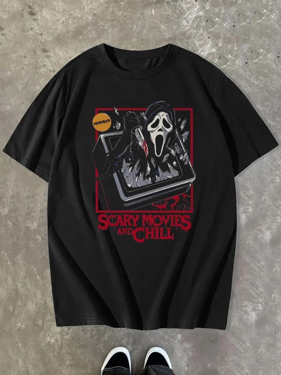 Oversized T-shirt with skull varenka school y2k sk8 print XL