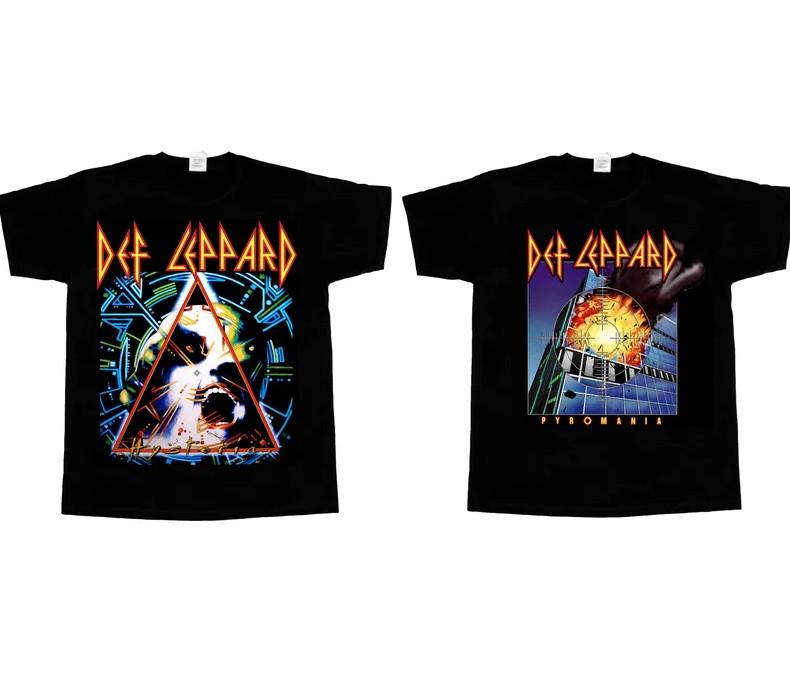 def leppard - hysteria tour '88 Pyromania punk goth short - long sleeve new