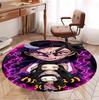 Demon Slayer Pattern Round Rug, Indoor/Outdoor Mat, for Picnic, Gameroom, Bedroom, Office, Living Room, Home Decor Carpet, Birthday Gift