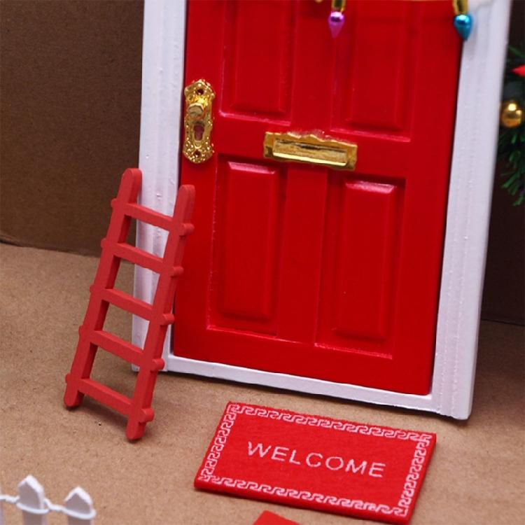 Mini Christmas Tree Ladder Carpet Decorations Miniature Dollhouse Accessories