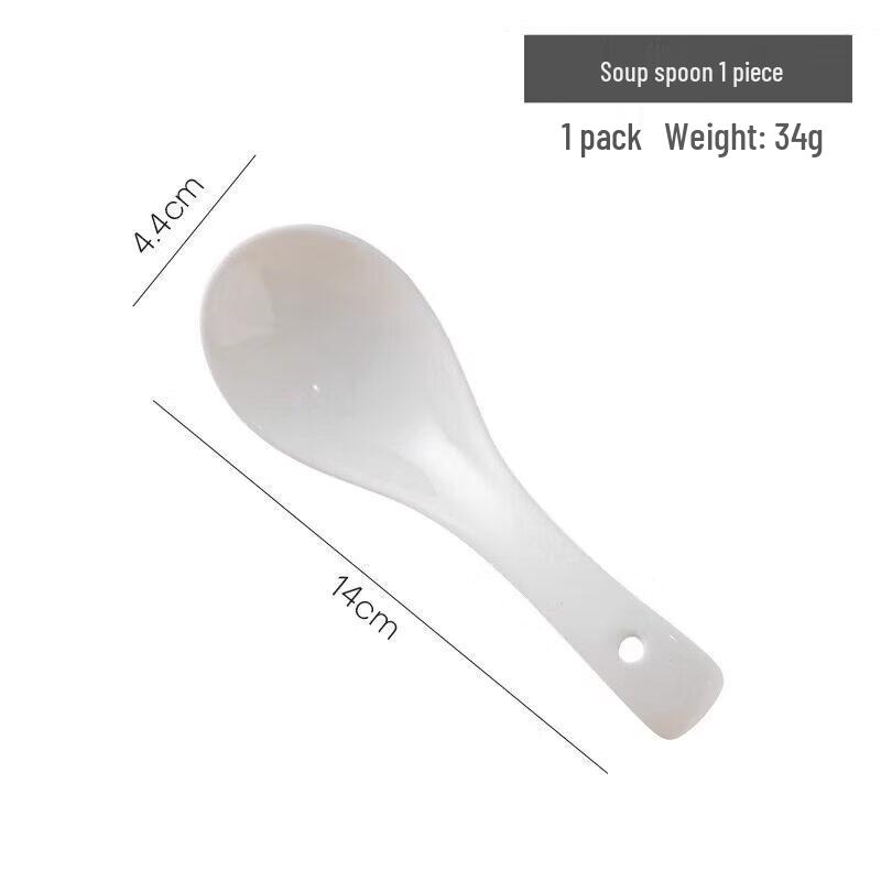 Qiwai Ceramic Long Handle Soup Spoon