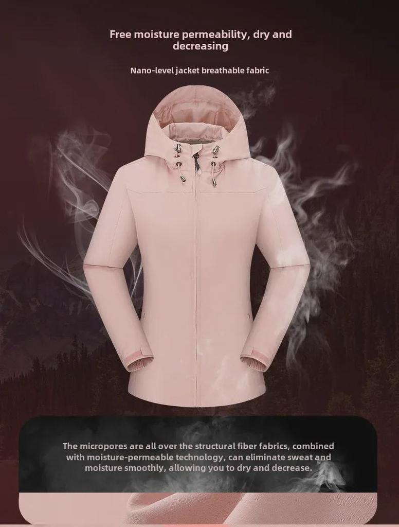 Unisex Waterproof Hooded Jacket for Outdoor Activities with Logo Printing