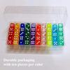 100 Pieces Colored Dices 14mm 6 Sided with Acrylic Material Standard Game Dice Set for Board Games Parties Classroom Math Dice