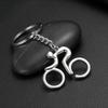 4pcs Sport Man Keychain Metal Bicycle Bike Cycling Riding Keyring  Key Chains Hanging Accessories