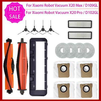 Für Xiaomi Roboterstaubsauger X20 Max / D109GL Teile Zubehör Hauptbürste Seitenbürste Hepa-Filter Mopptuch Staubbeutel Ersatz