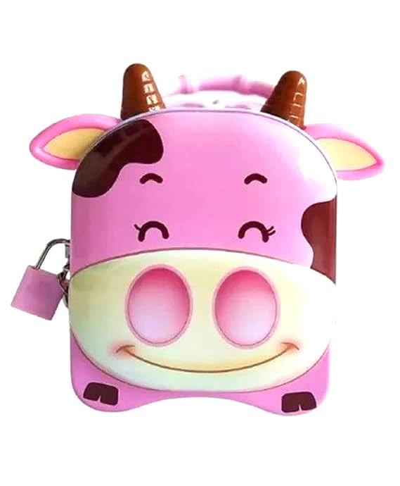 @ Cow Style Coin Box Piggy Bank Money Saving Pink 202 Gm Zr-9002-60%Off