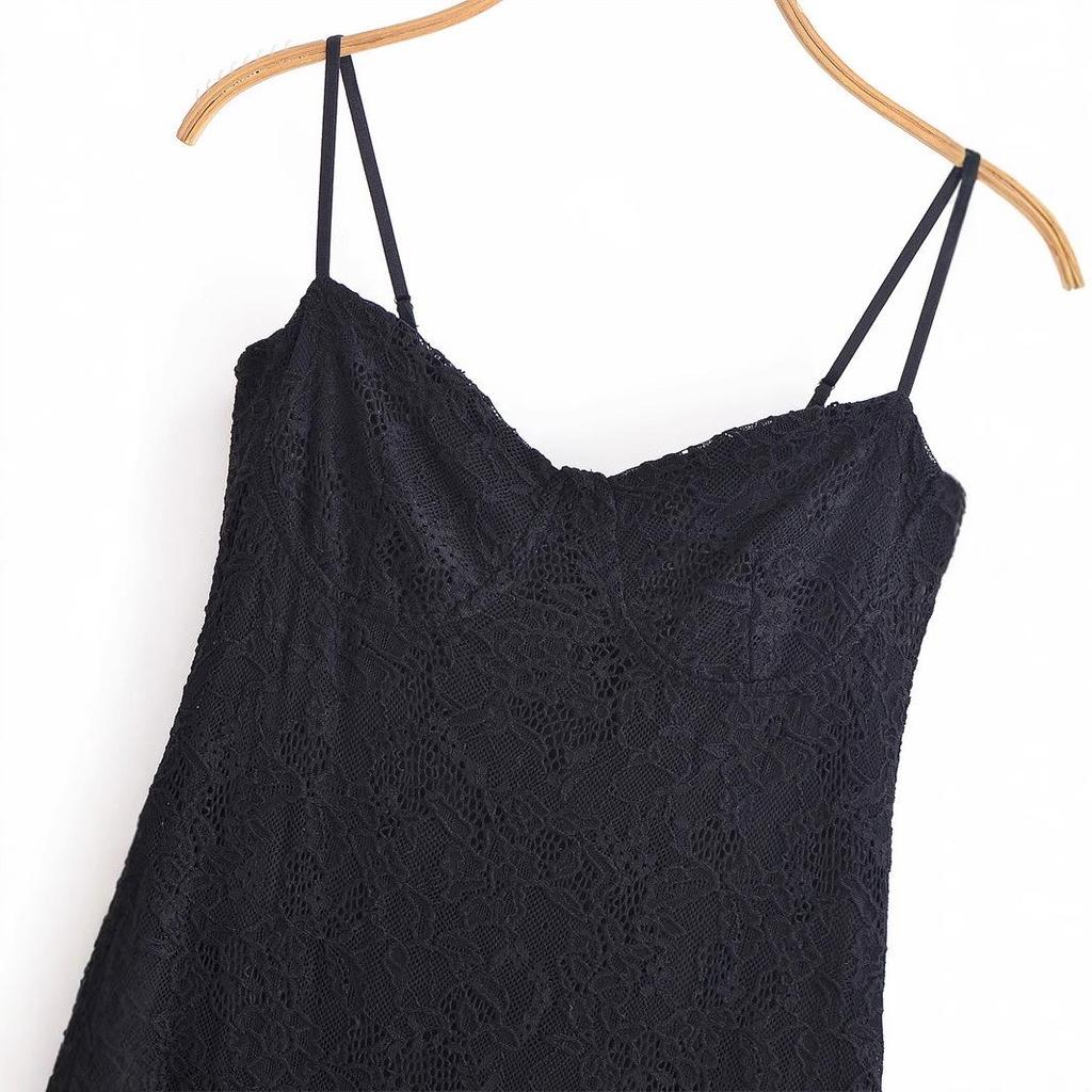 European & American Style Autumn 2025 Lace Camisole Dress