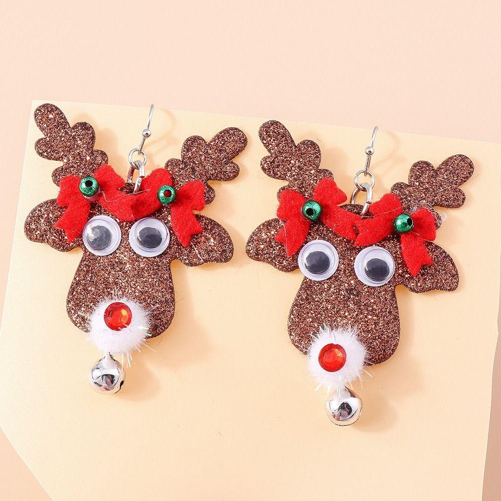 Snowman Ear Stud Christmas Tree Earring Resin Christmas Tree Necklace  Woman Girls