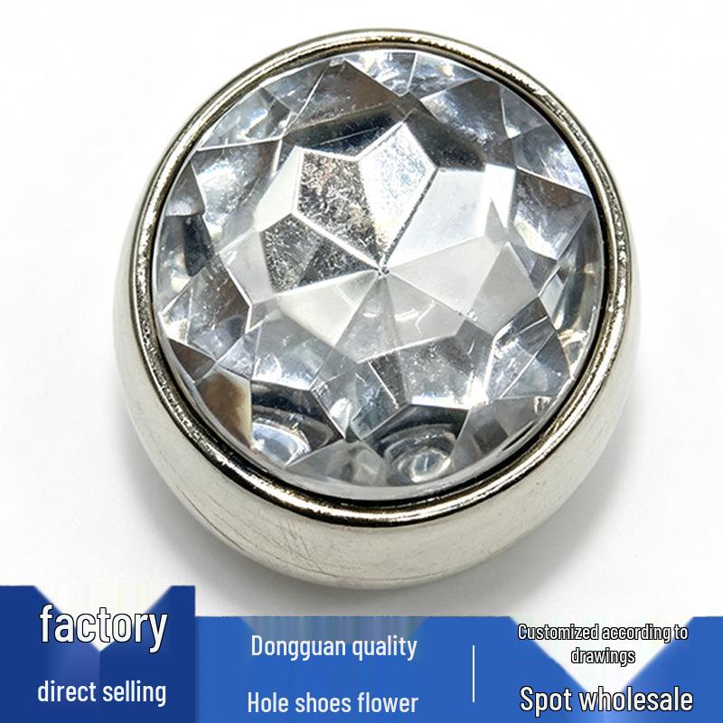 Cute Flower & Diamond Crocs Charms – Versatile Metal & Plush Shoe Decorations