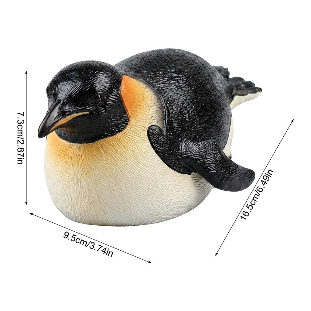 Resin Floating Penguin Ornament For Outdoor Garden Pond Aquarium Decoration Waterproof UV Resistant