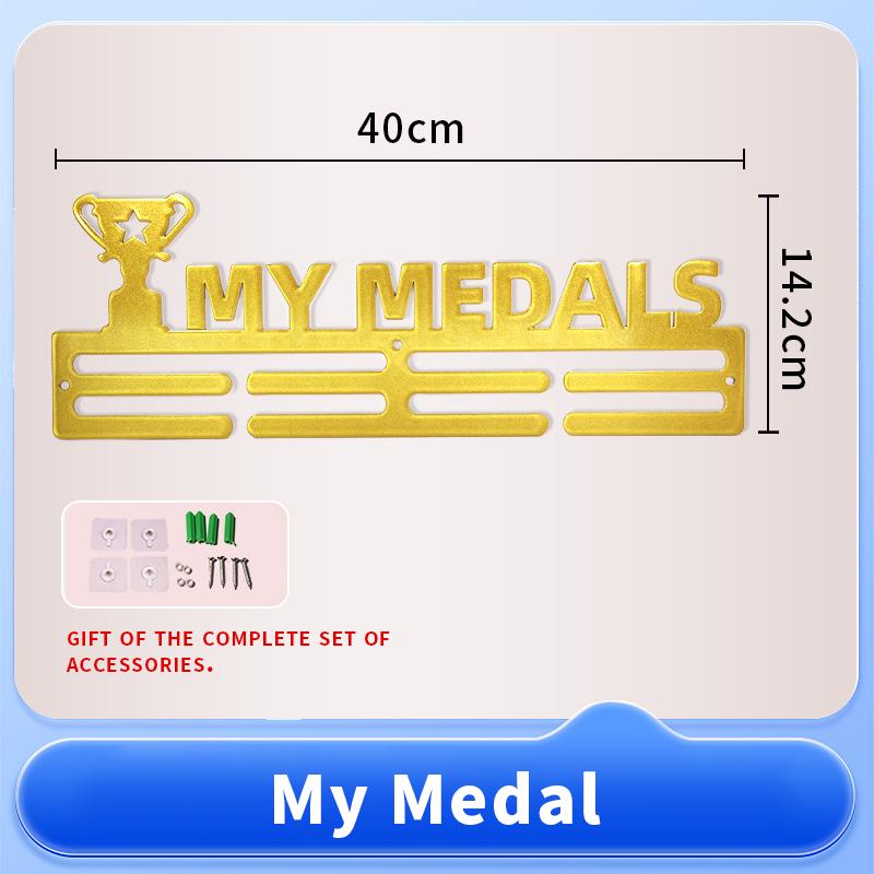 Factory Direct Custom Large Wall Hanger Metal Medal Display Rack for Bulk Medals & Awards Storage