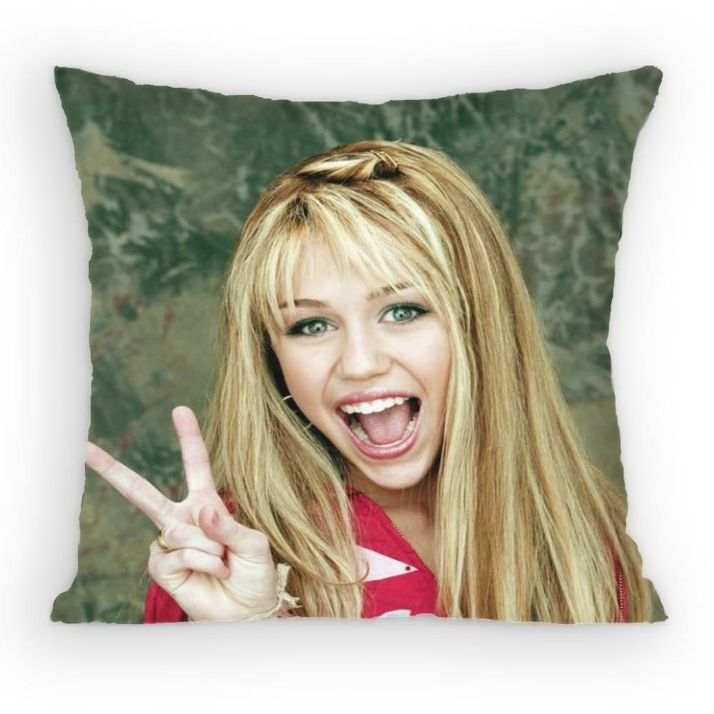 HHannah MMontana Pillow Case Sofa Living Room Bedroom Headboard Backrest Cushion Square Cushion Nap Time