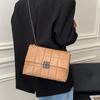 IELGY Vintage Lock Rhombus Chain Bag Women's One Shoulder Messenger Bag