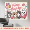 Party Backdrop Happy Birthday Birthday Confetti Photo Booth Background Wall Decor