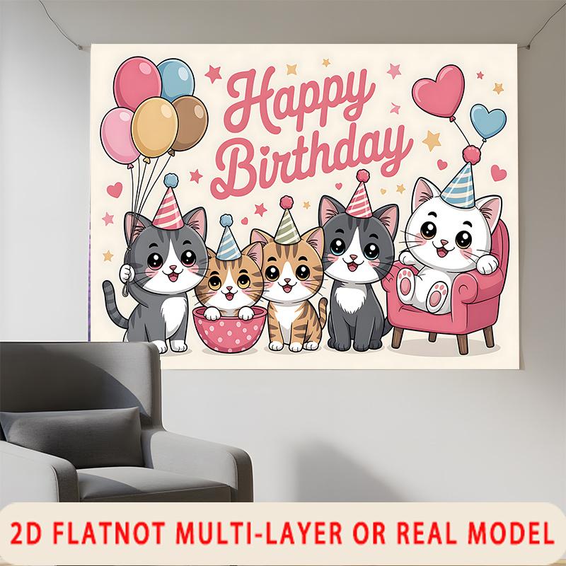 Party Backdrop Happy Birthday Birthday Confetti Photo Booth Background Wall Decor