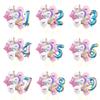 Colorful Unicorn Gradient Rainbow Foil Balloon Set