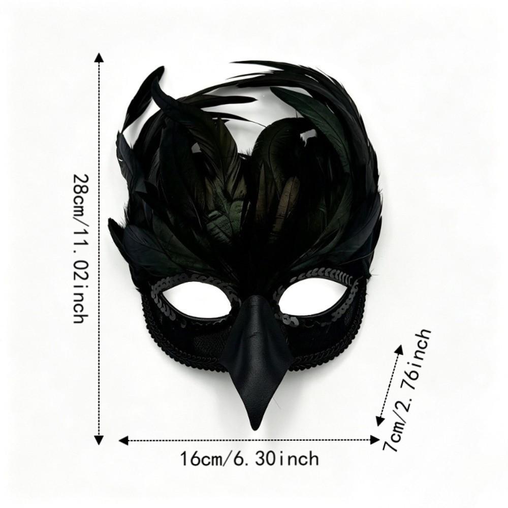 Bird Mouth Half Face Mask Gothic Style Masquerade Mask Makeup Accessory Crow Mask Carnival Event