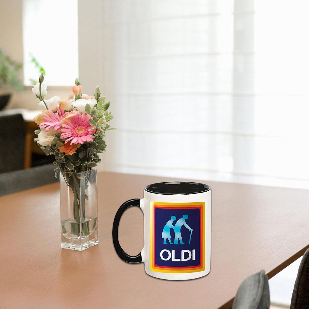 Innovative 350ml Ceramic Coffee Cup with Handle Funny Drinkware for Adults Suitable for Coffee Tea Milk Beverages