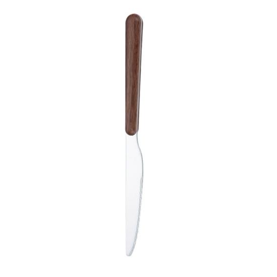 Tableware Solid Rust-Proof Faux Wood Handle Stainless Steel Spoon k Knife Household