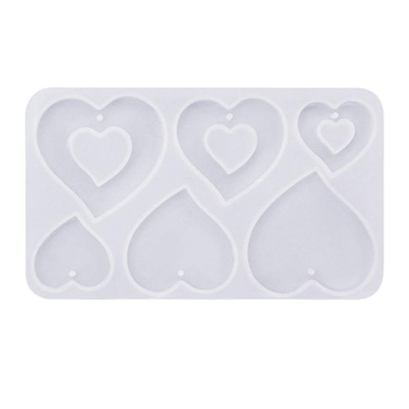 Diy Crystal Epoxy Mold Earrings Jewelry Mold Hanging Pendant Decoration Multiple Styles Round Oval Mirror Silicone Mold