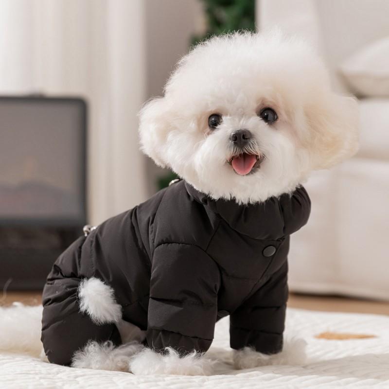 Warm 4-Legged Dog Coat With Graphene Insulation Winter Pet Jacket Small To Medium Breeds Like Teddy
