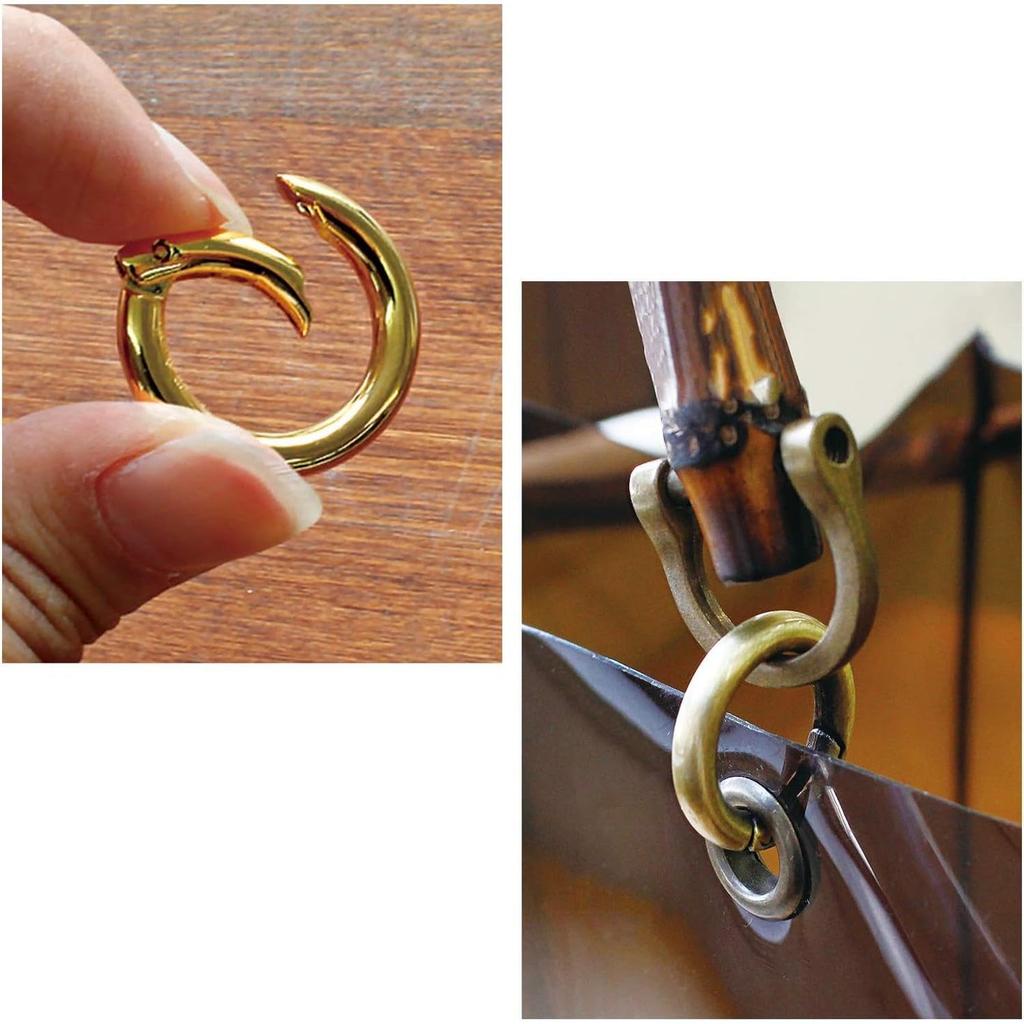 Nippon Chuko NBK Round Carabiner, 47mm, Black Nickel, Pack of 4, S27-303