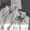 Plush Women's Shirt Preppy Style White Ladies Blouse Korean Version Loose Long Sleeved Spring and Autumn Tops