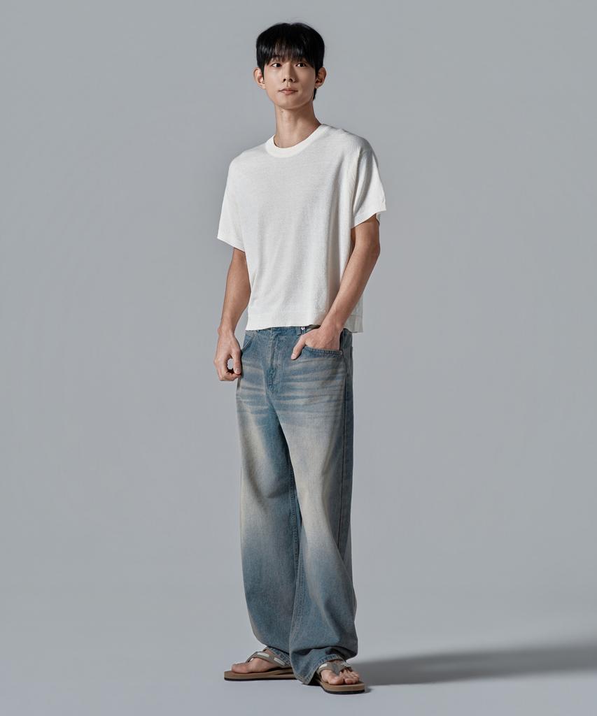 WAAR M1092 Airy Round Knit_Ivory