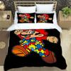 Comfortable Bedding Set, 3D Cartoon Mario Three-piece Set, Including Duvet Cover and Pillowcases.