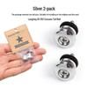 2-Piece Non-slip Wooden Folk Guitar Tailpiece & Concave Electric Bass Tuning Peg with Black Metal Strap Button