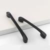 Aluminum Black Cabinet Pull Handle Drawer Wardrobe Door Single Hole Bow Shape Modern Hardware