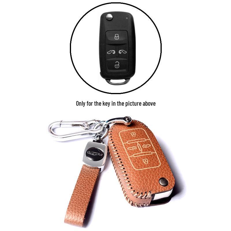 Volkswagen Key Protection Cover: Fits 21 Models, Including New Passat, Magotan, 330GTE, and B8B7 - Genuine Leather