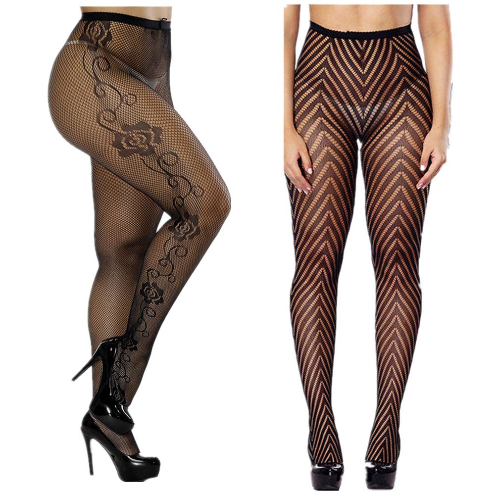 2 Paar Übergröße Netzstrümpfe Damen Sexy Dessous Damen Erotische Dessous Sex Bodystocking Große Größe Netz Damen Strumpfhose